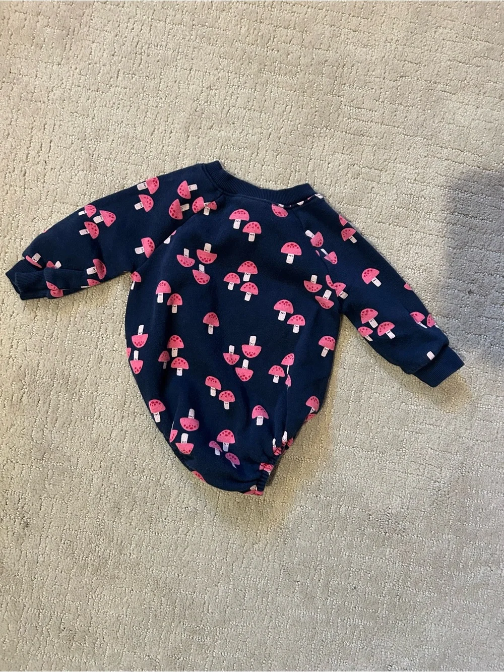 Old Navy baby girl sweatshirt bubble mushrooms fall cozy 3-6 months